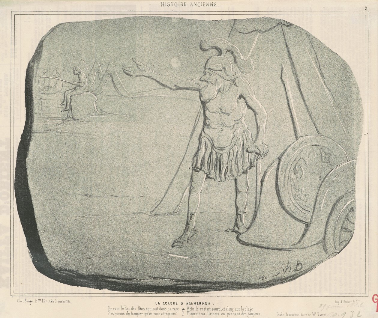Agamemnonin viha tekijältä Honoré Daumier