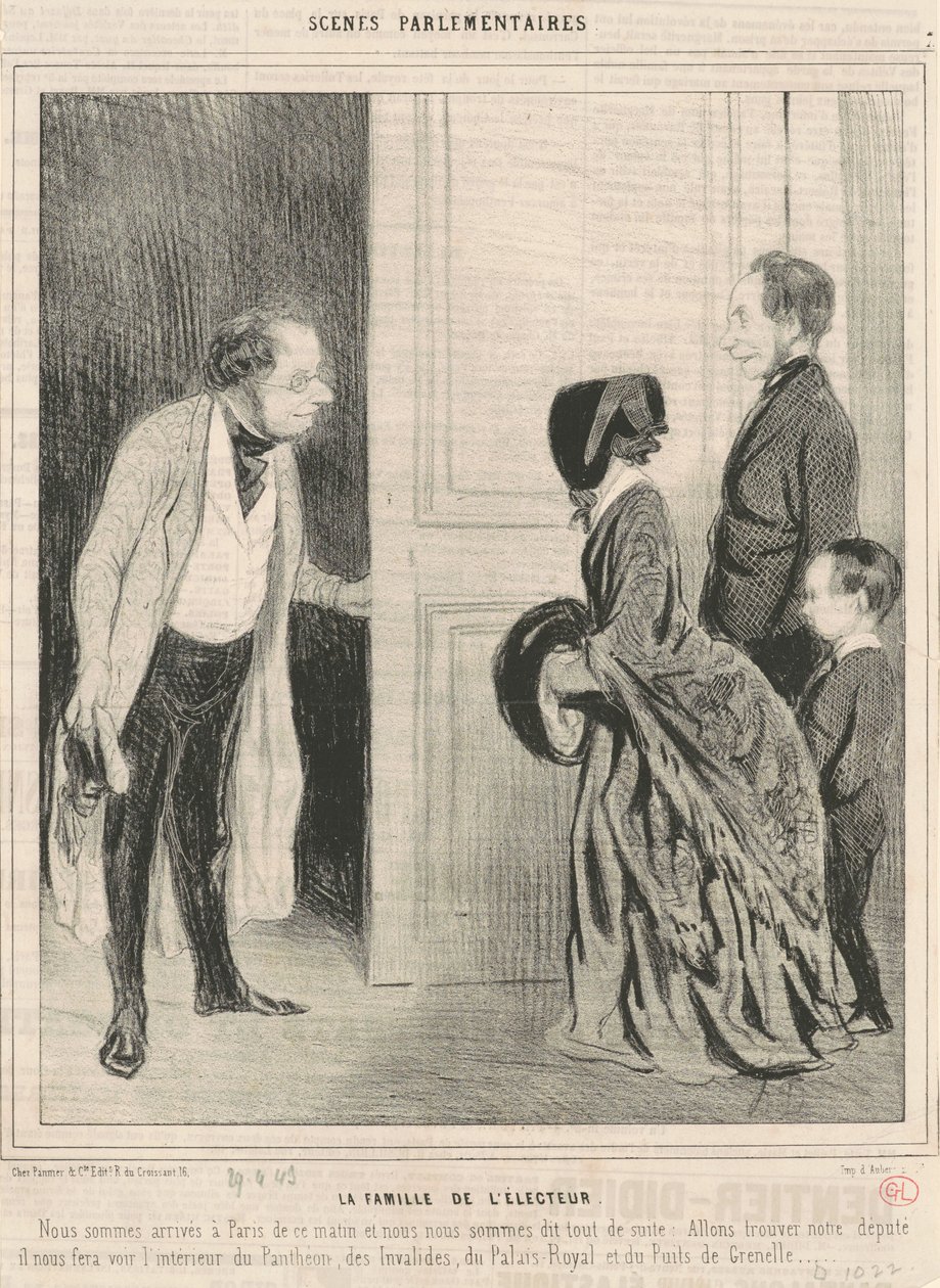Äänestäjän perhe tekijältä Honoré Daumier