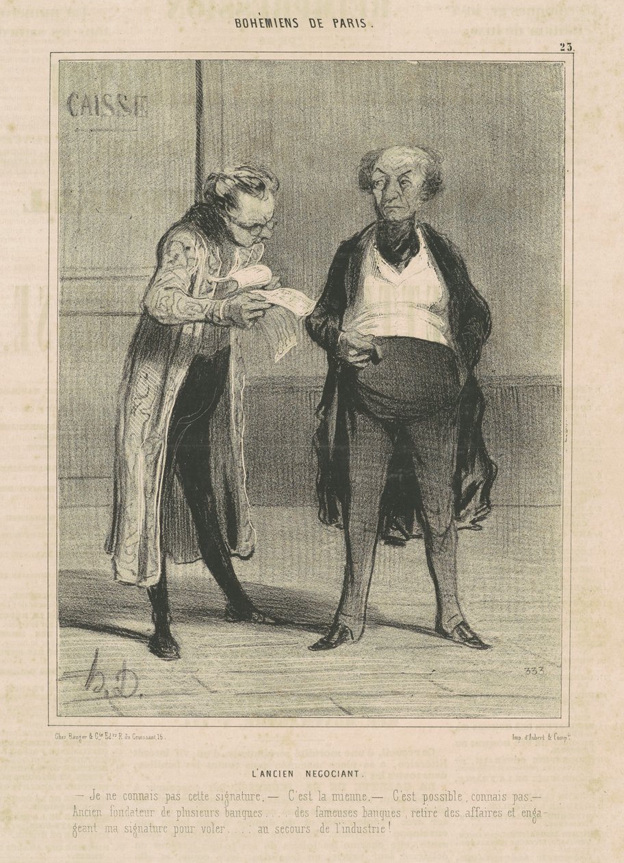 Vanha kauppias tekijältä Honoré Daumier