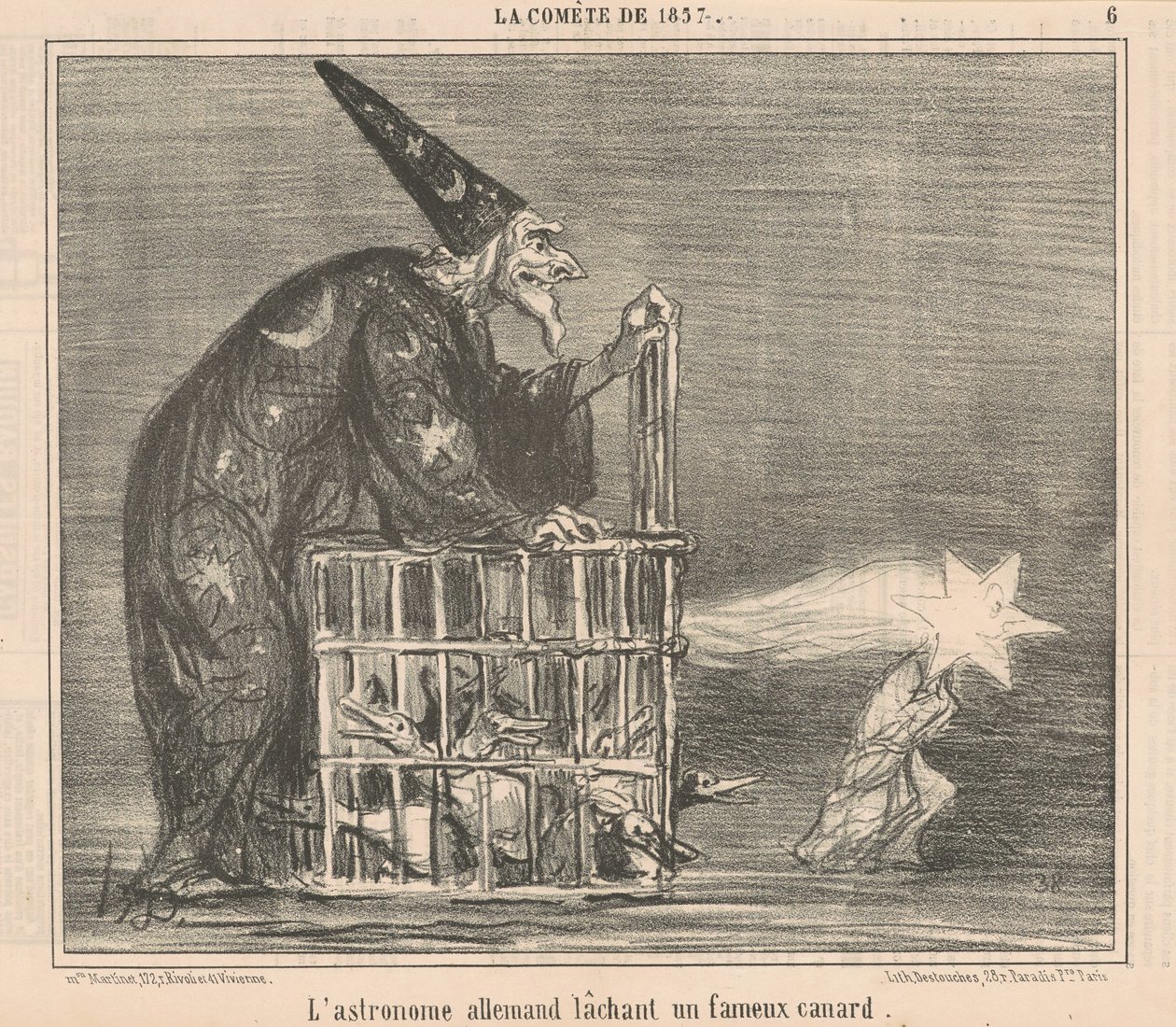 Saksalainen tähtitieteilijä vapauttaa... Ankan tekijältä Honoré Daumier