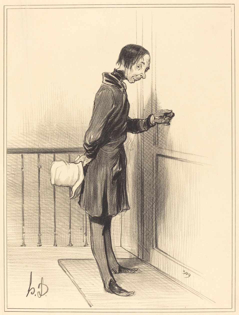 The Beggar at homefinnish tekijältä Honoré Daumier
