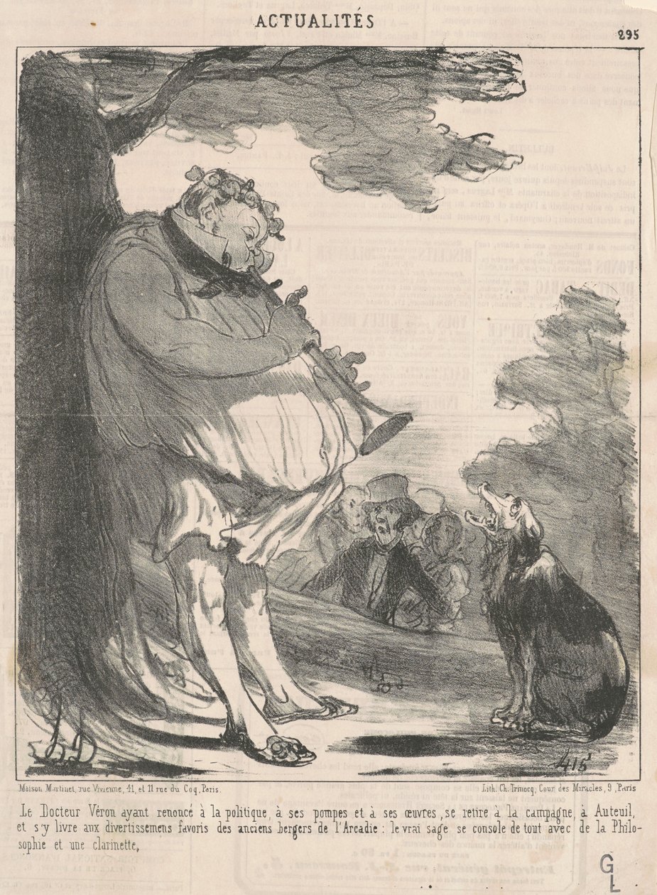Tohtori Véron ... Auteuilissa ... tekijältä Honoré Daumier