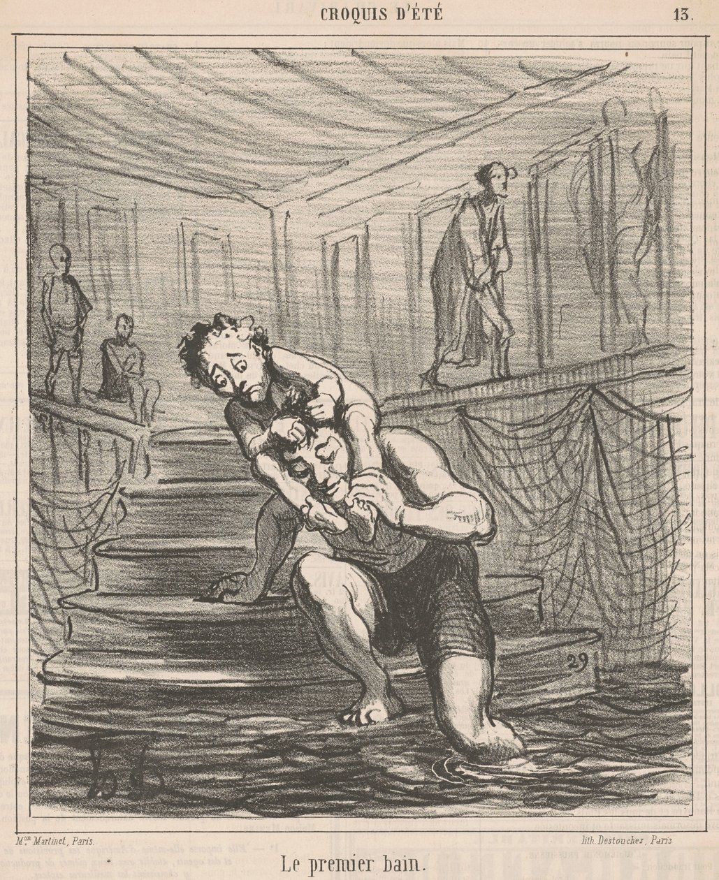 Ensimmäinen kylpy tekijältä Honoré Daumier