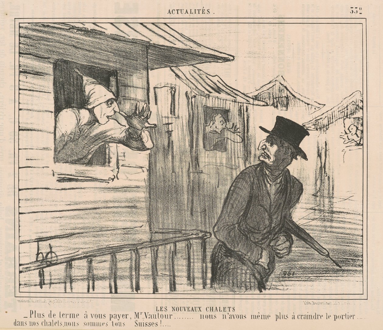 Uudet mökit tekijältä Honoré Daumier