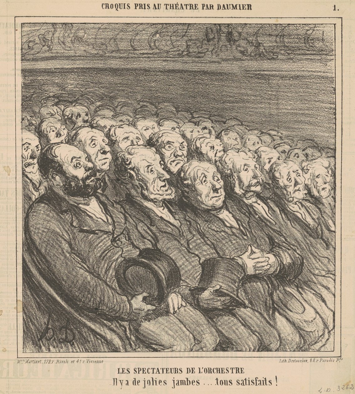 Orkesterin katsojat tekijältä Honoré Daumier