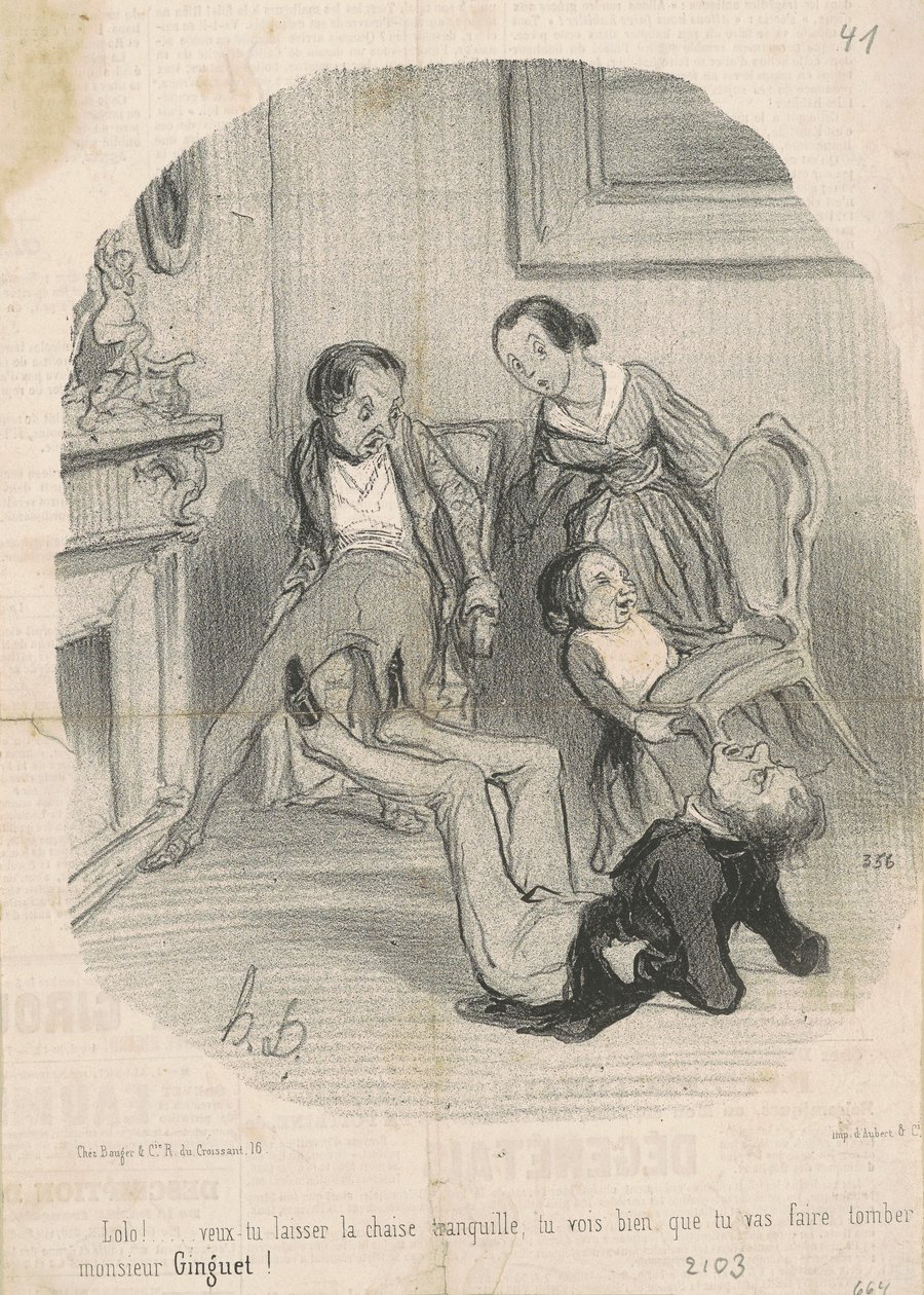 Lolo!... haluaisitko jättää tuolin rauhaan... tekijältä Honoré Daumier