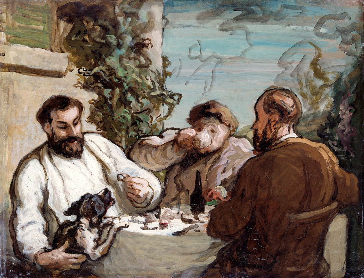"Lounas maalla", c1868 tekijältä Honoré Daumier
