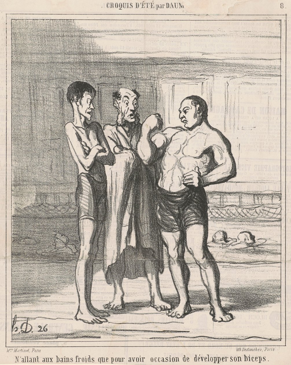 Käyn vain kylmissä kylvyissä... tekijältä Honoré Daumier