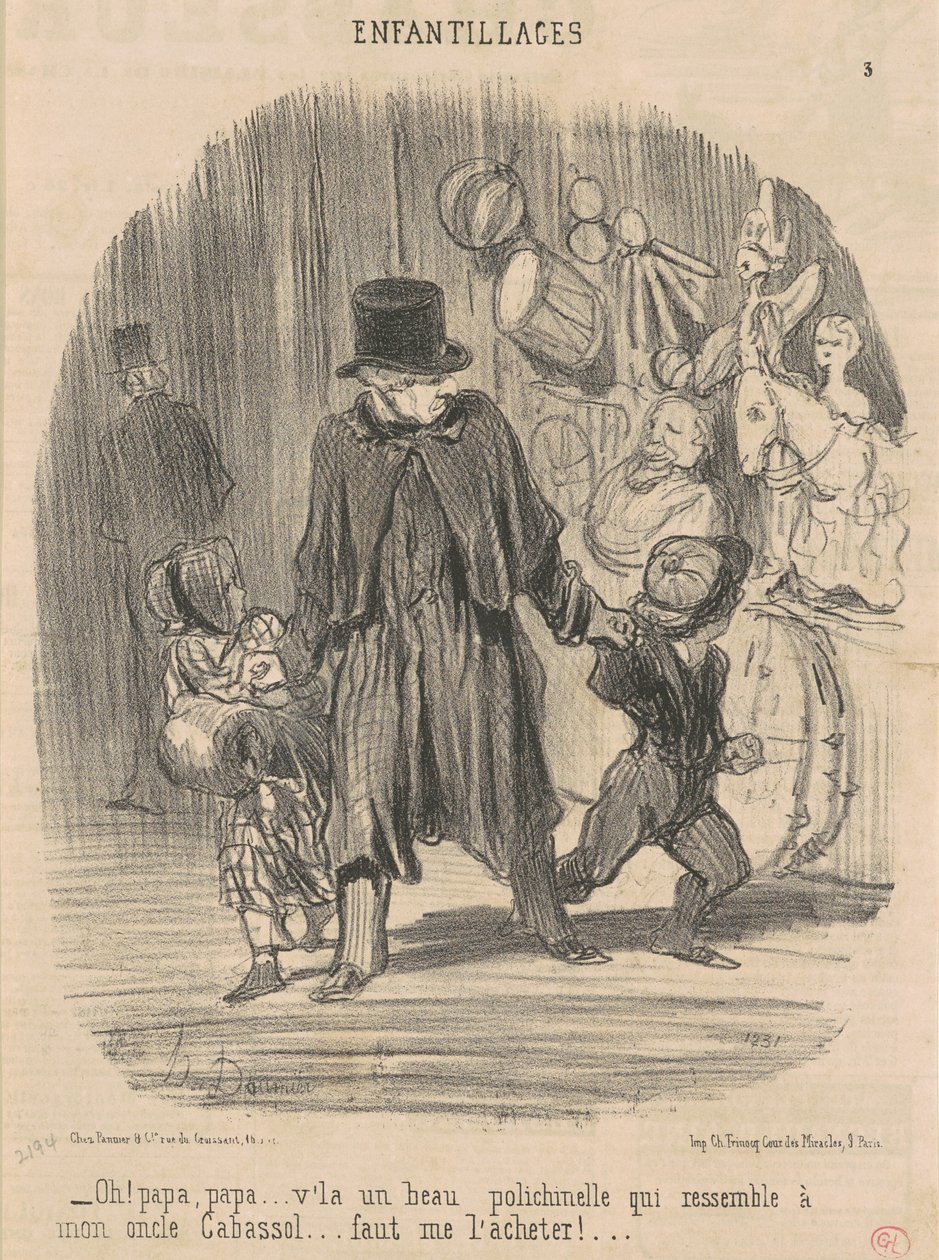 Vai niin! Isä, isä... tässä on kaunis... tekijältä Honoré Daumier