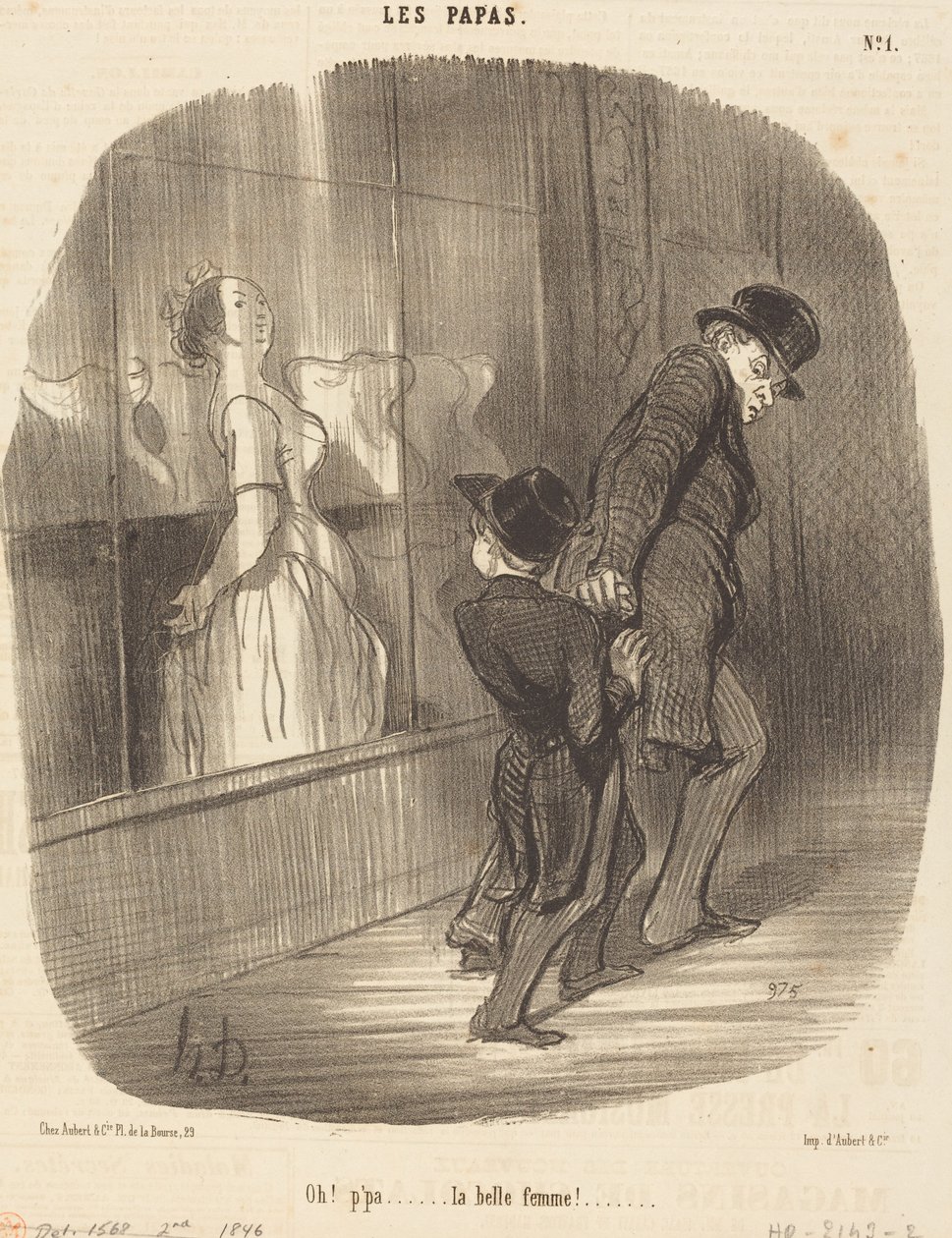 Vai niin! isä... kaunis nainen! tekijältä Honoré Daumier