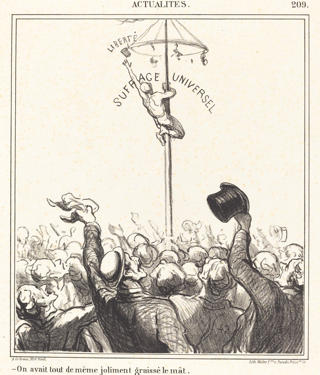 Olimme... hienosti voideltu maston tekijältä Honoré Daumier