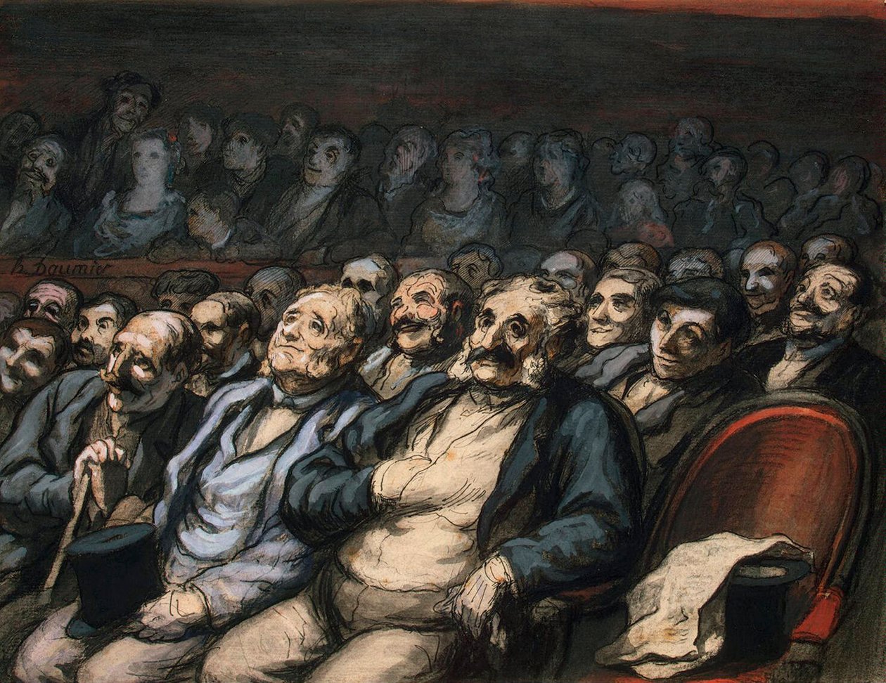 Orkesterin istuin, 1856-1858. tekijältä Honoré Daumier