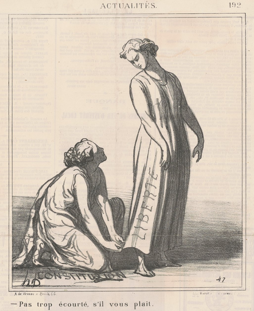 Ei liian lyhyt, kiitos. tekijältä Honoré Daumier