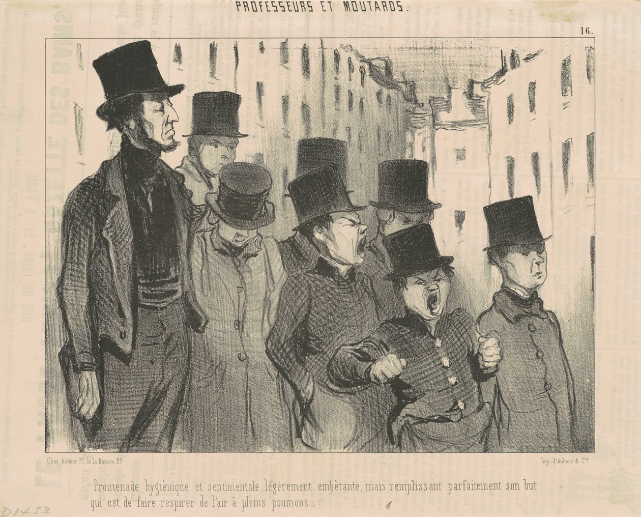 Hygieeninen ja sentimentaalinen kävely... tekijältä Honoré Daumier