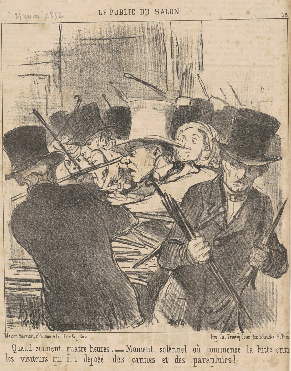 Kun kello on neljä tekijältä Honoré Daumier