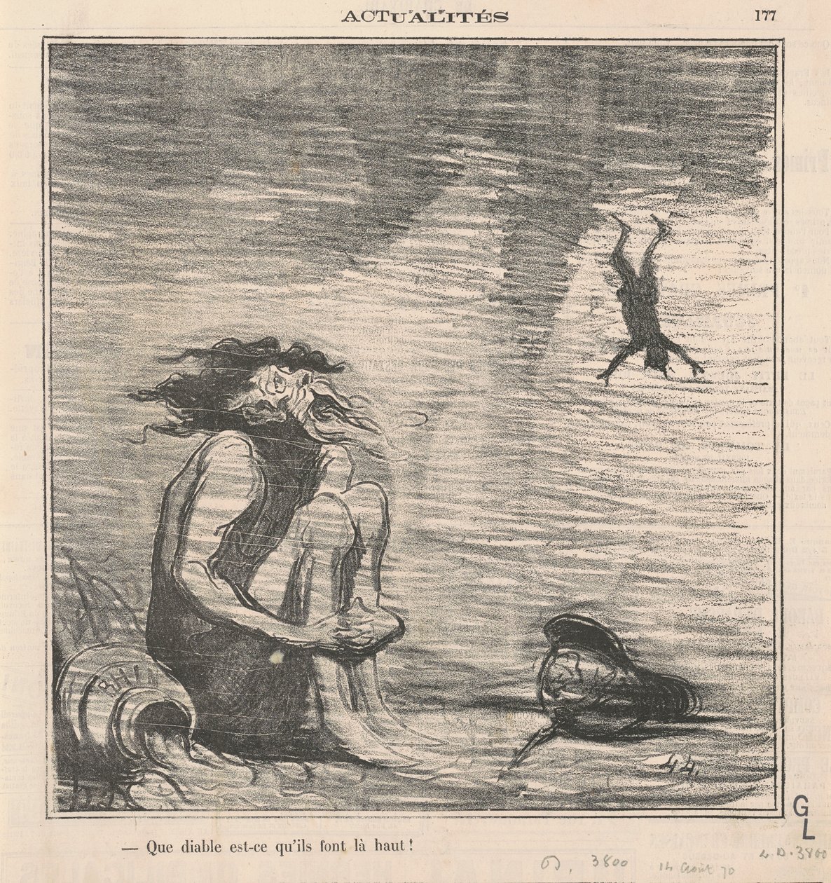 Mitä helvettiä he siellä tekevät! tekijältä Honoré Daumier