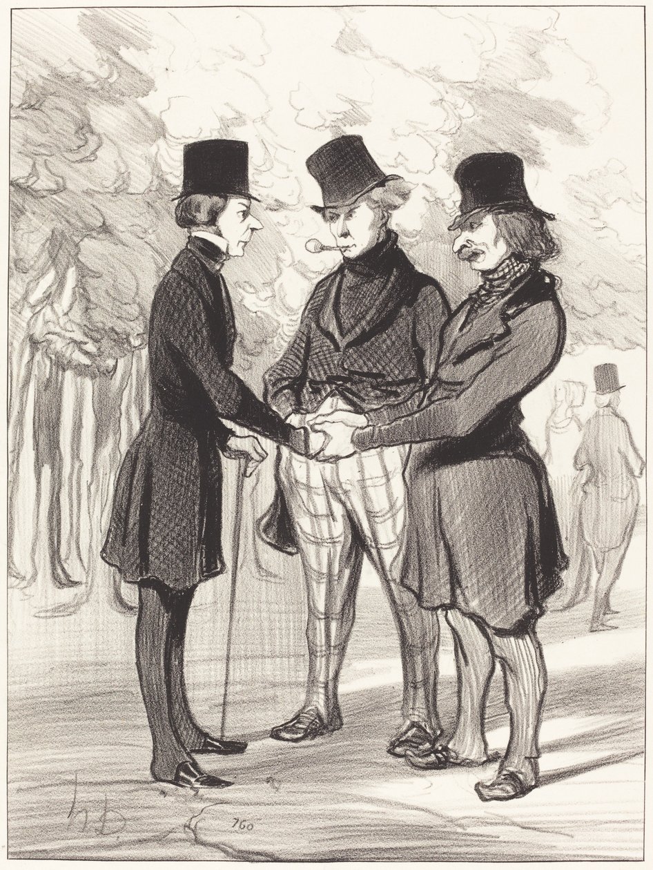 Mikä onnellinen tapaaminen!... Se on... tekijältä Honoré Daumier