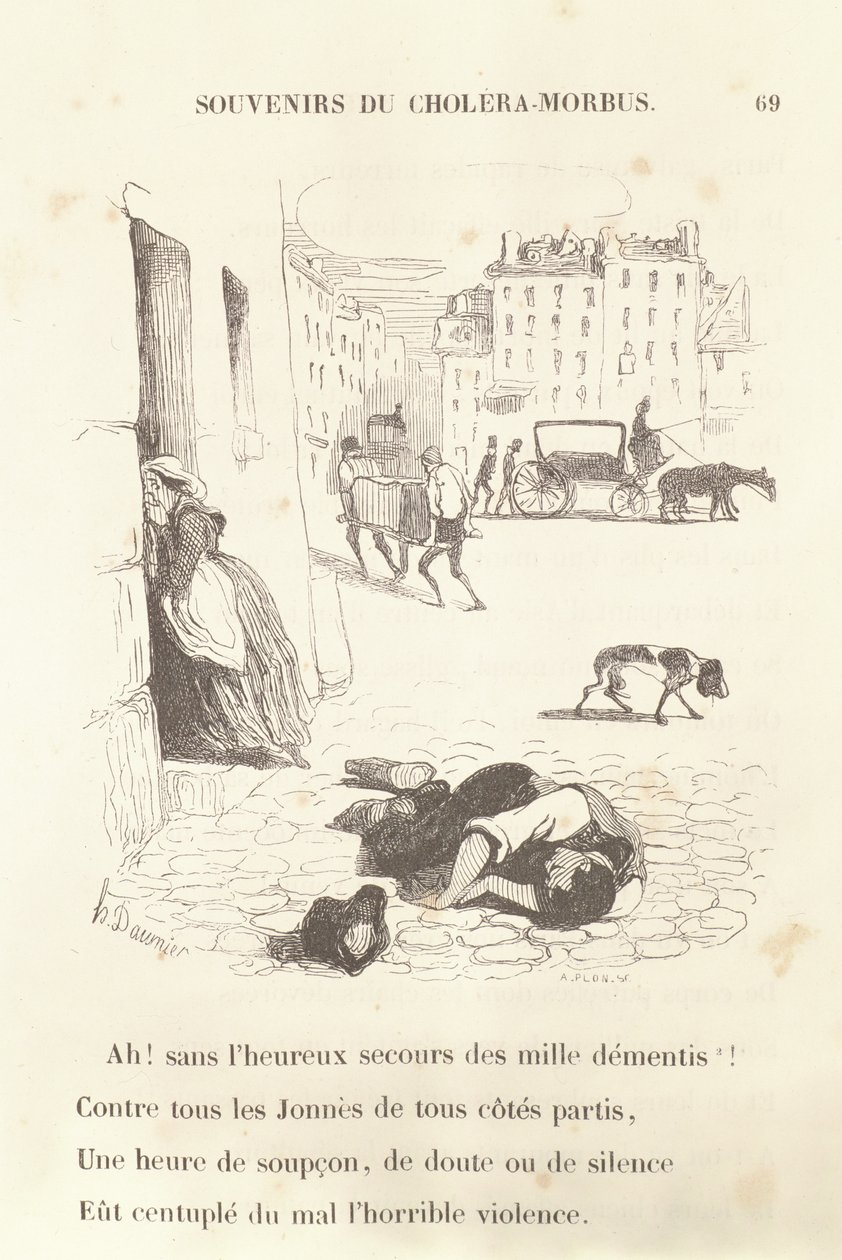 Matkamuistoja Choléra-Morbusista, 1840 tekijältä Honoré Daumier
