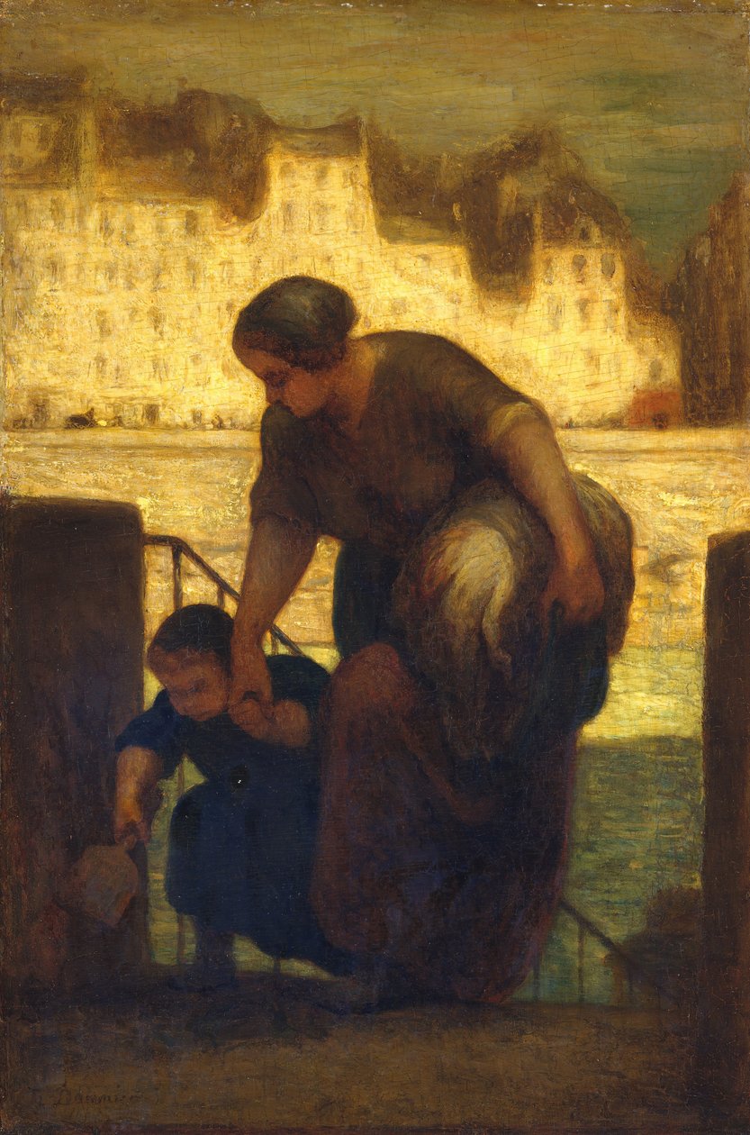 The Laundress, 186[3]. tekijältä Honoré Daumier