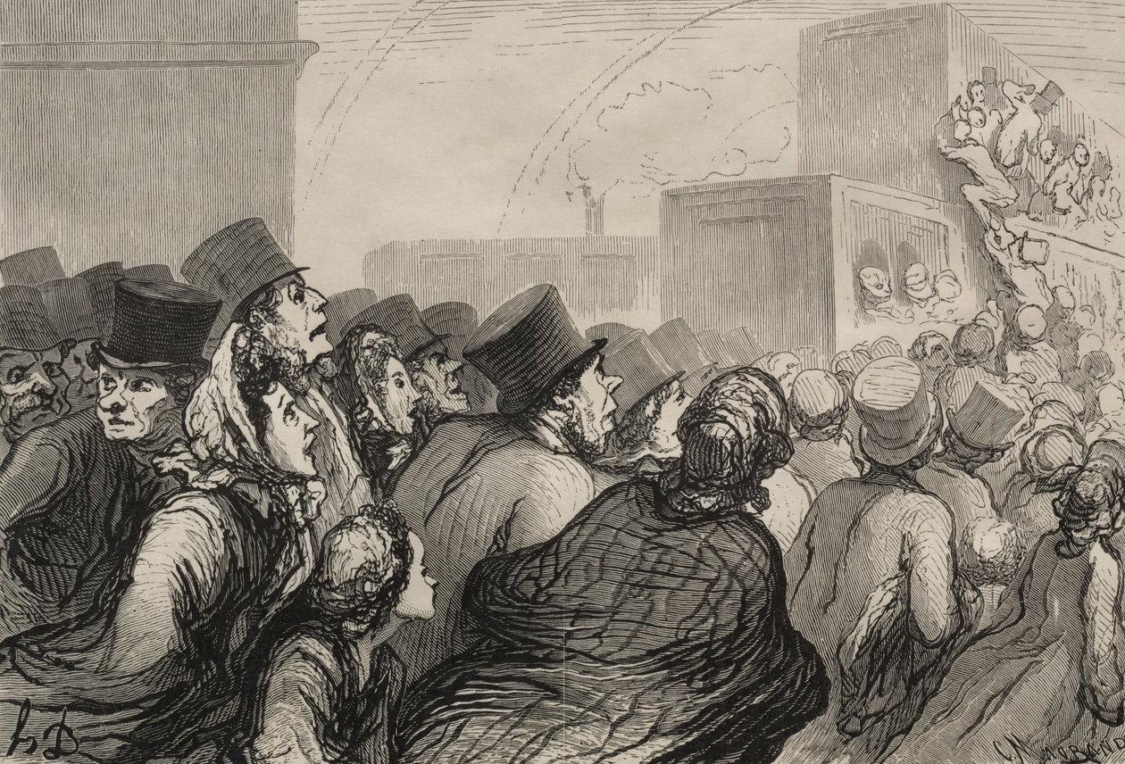 Rautatie: sunnuntairetki. tekijältä Honoré Daumier
