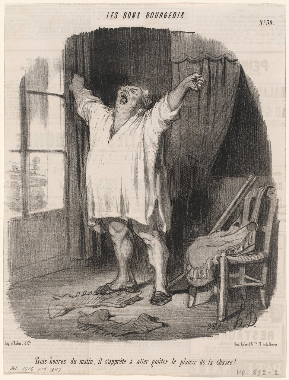 Kolmelta aamulla... tekijältä Honoré Daumier