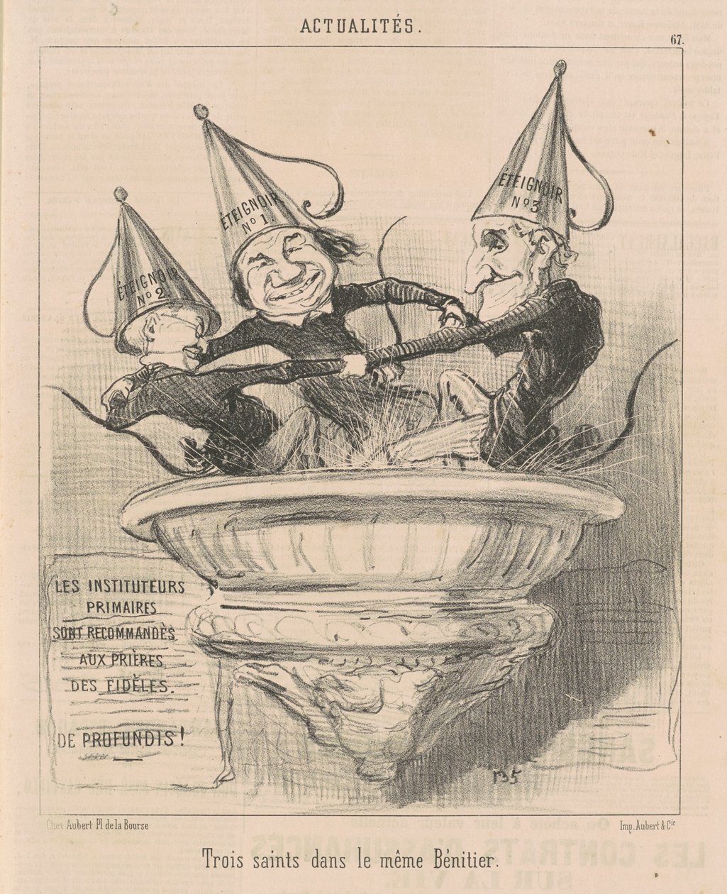 Kolme pyhää samassa tupassa tekijältä Honoré Daumier