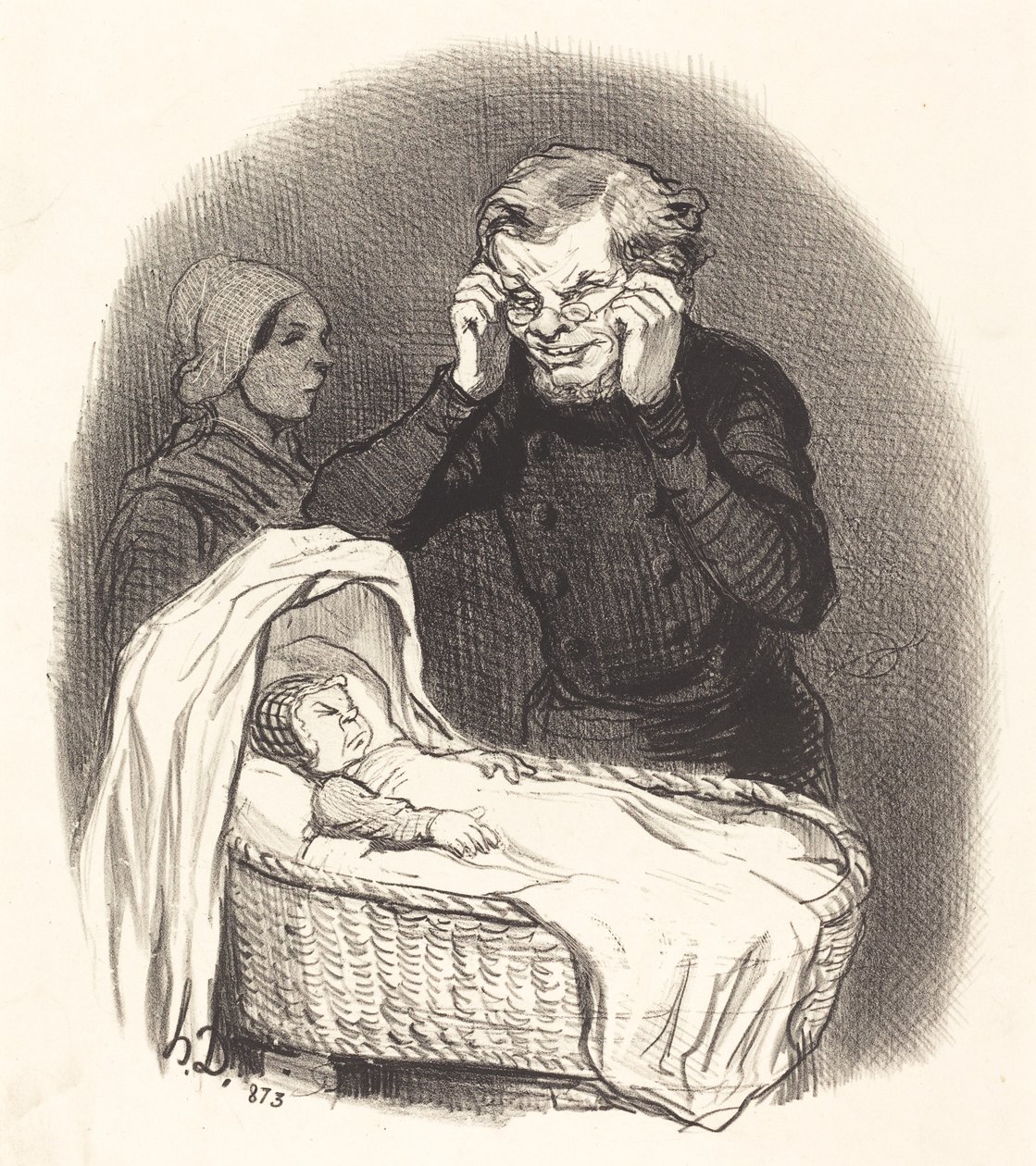 Onnellinen isä tekijältä Honoré Daumier