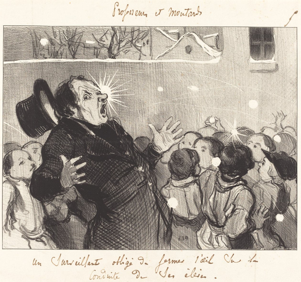 Esimies joutui sulkemaan silmänsä... tekijältä Honoré Daumier