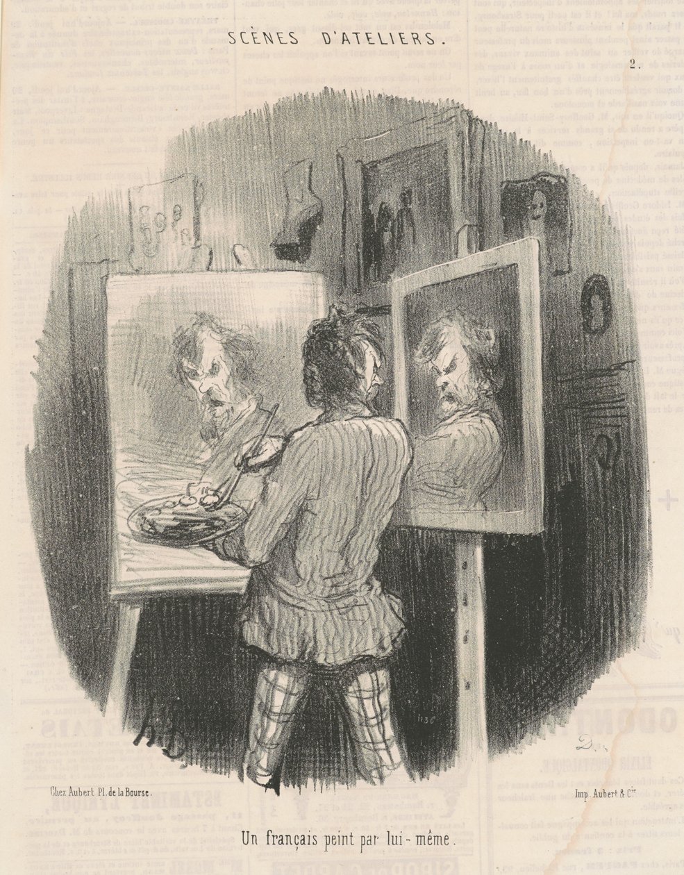 Itse maalaama ranskalainen tekijältä Honoré Daumier