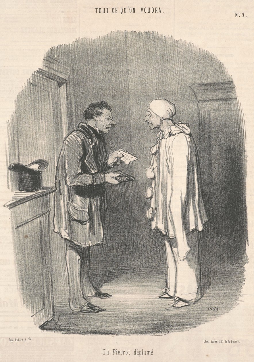 Höyhenetön Pierrot tekijältä Honoré Daumier
