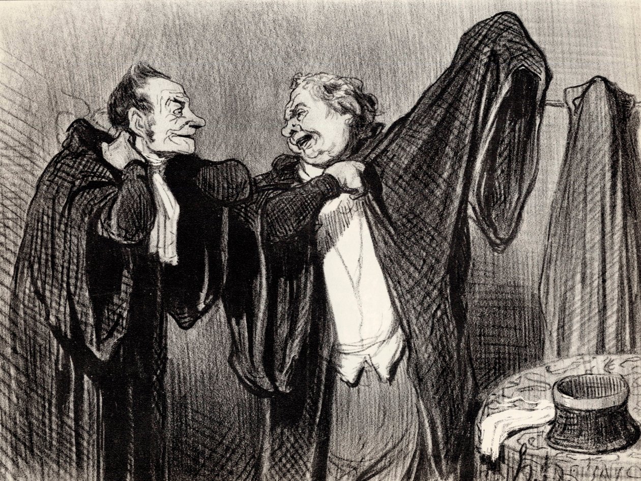 Kollegoiden alla, 1845-1848. tekijältä Honoré Daumier