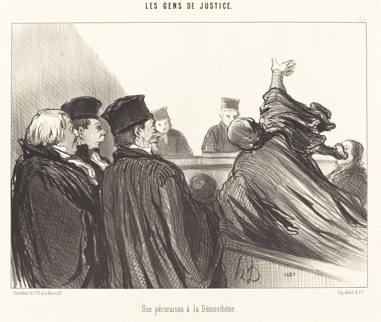 Peroraatio a la Demosthenes tekijältä Honoré Daumier
