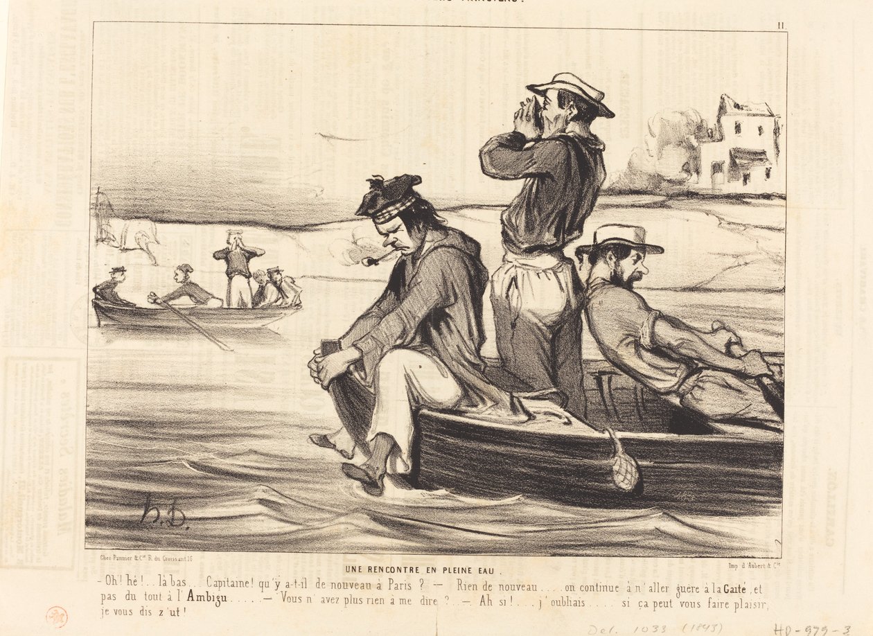 Kokous avovedessä tekijältä Honoré Daumier