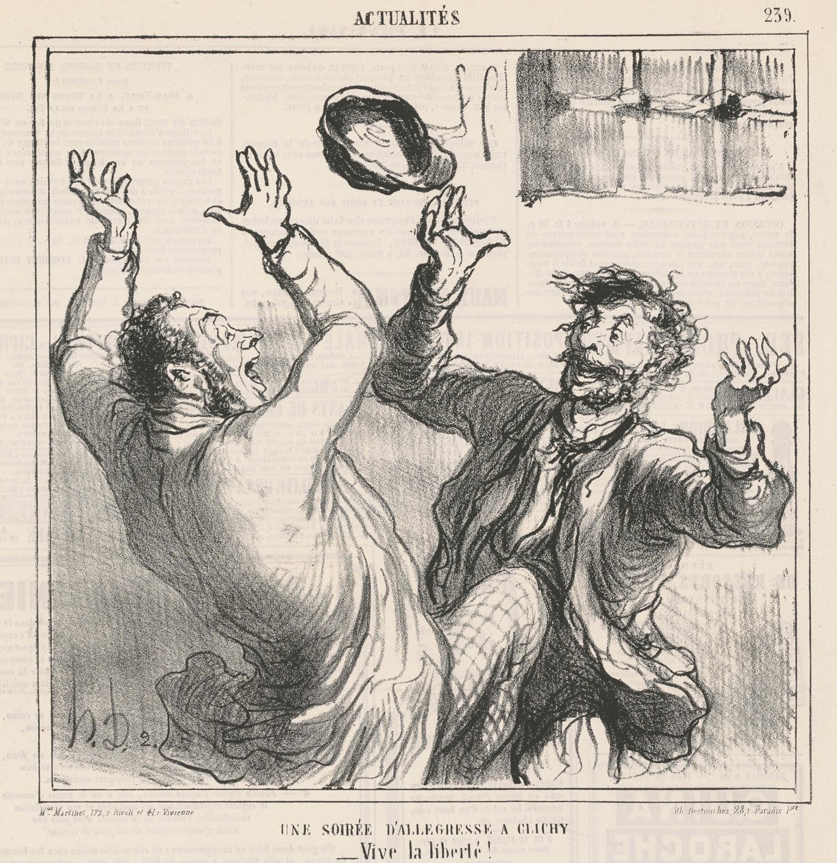 Ilon ilta Clichyssä tekijältä Honoré Daumier