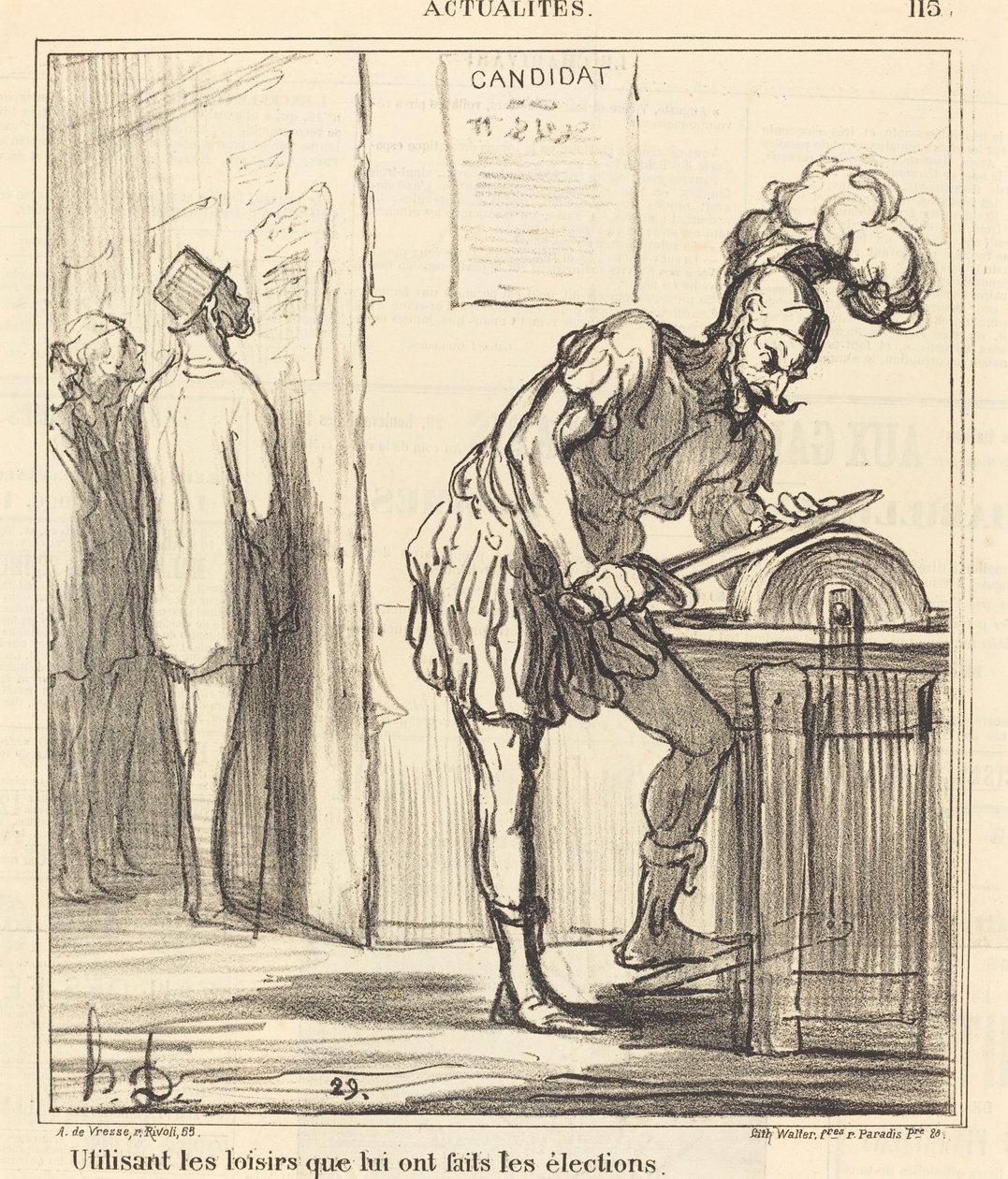 Vapaa-ajan käyttäminen... tekijältä Honoré Daumier
