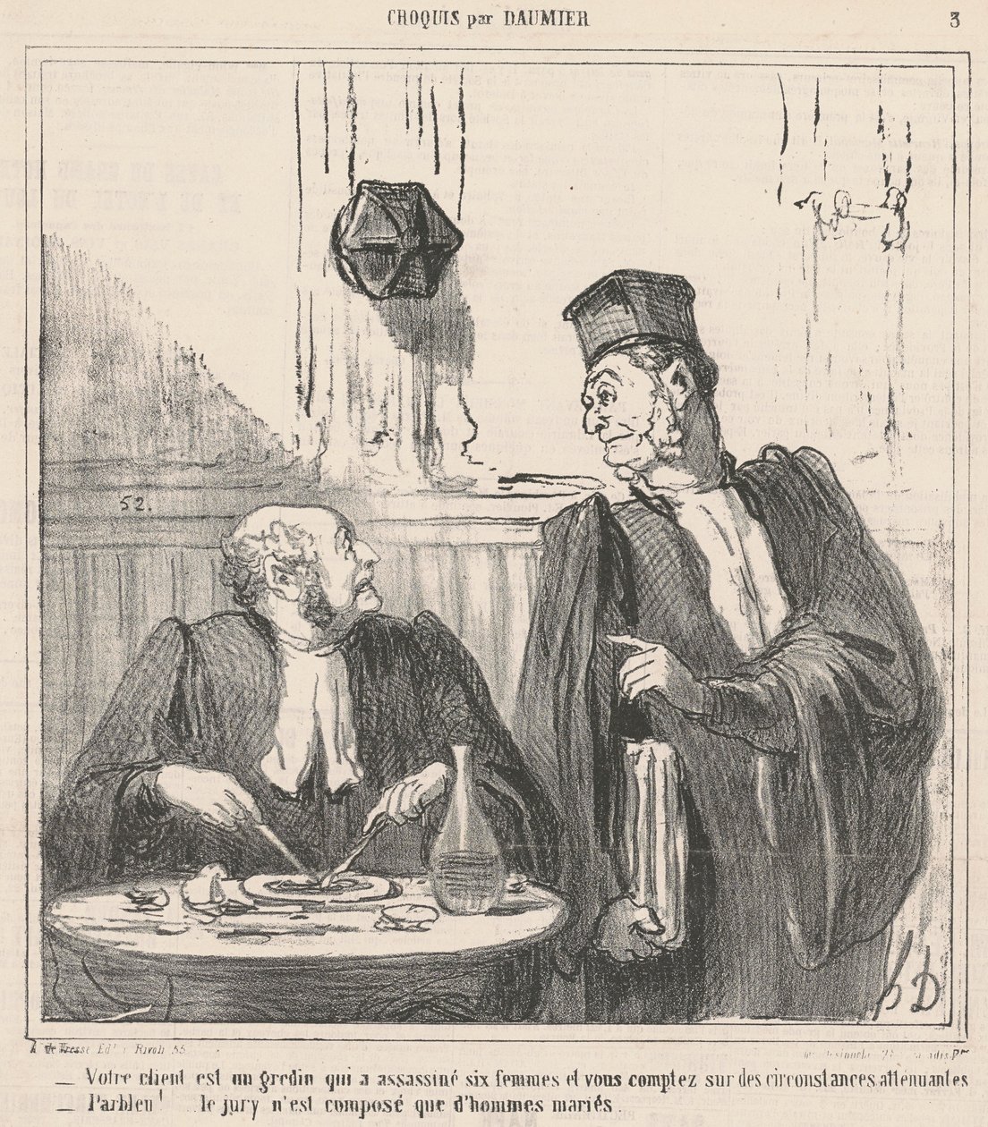 Asiakkaasi on roisto... tekijältä Honoré Daumier