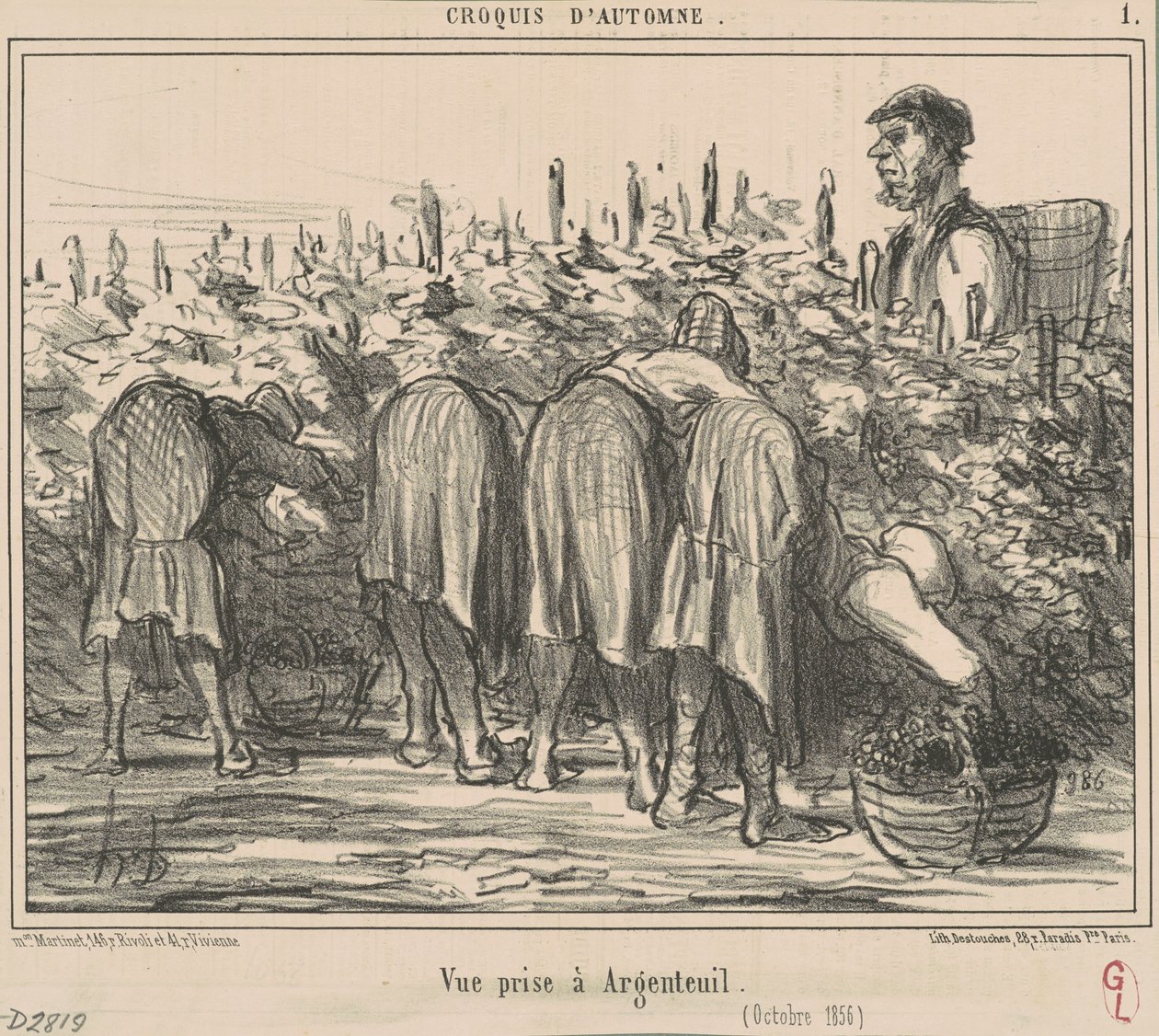 Näkymä otettu Argenteuilissa (lokakuu 1856) tekijältä Honoré Daumier
