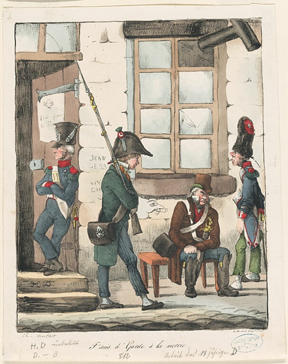"Vartioin kaupungintaloa" tekijältä Honoré Victorin Daumier