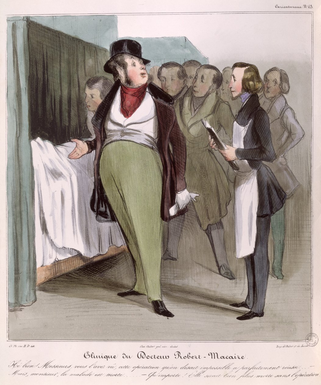 Tohtori Robert-Macairen klinikka tekijältä Honoré Daumier