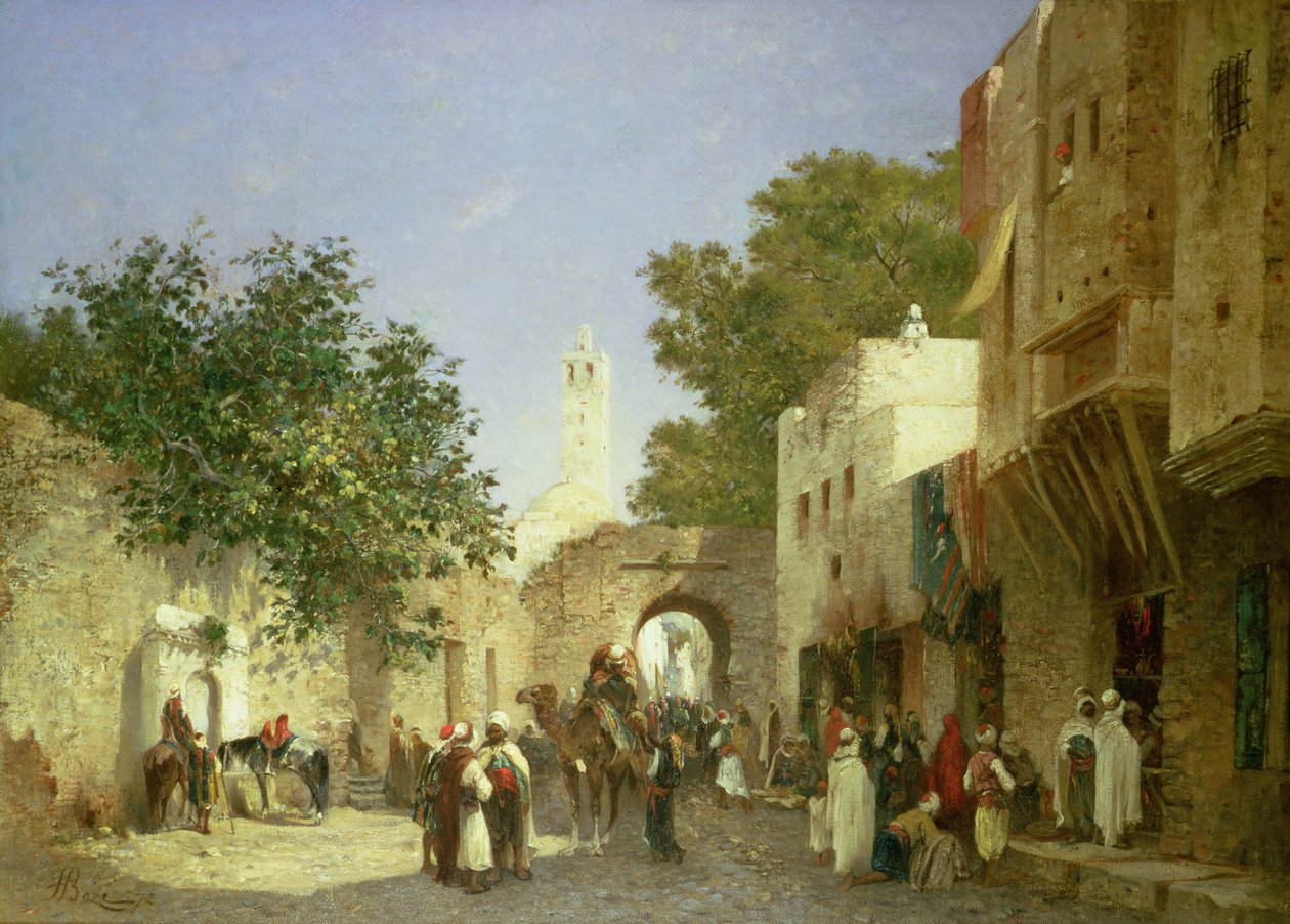 Arab Street Scene, 1872 tekijältä Honore Boze