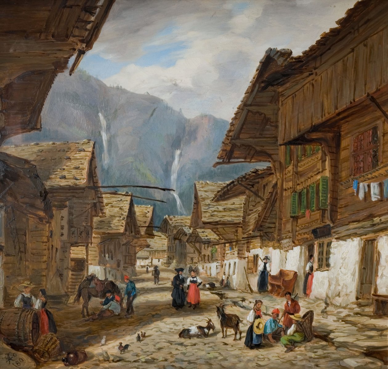 Andermatt, Sveitsi, 1880. tekijältä Hopkins Horsley Hobday Horsley