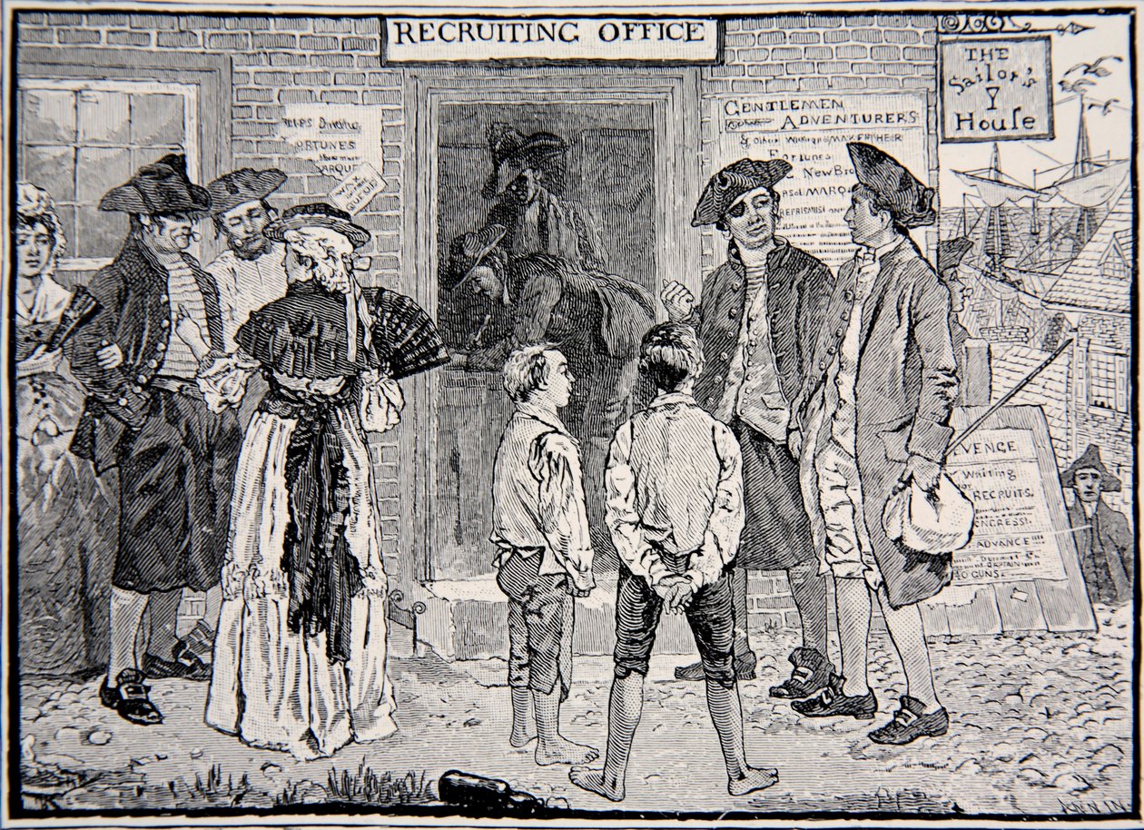 Vallankumouksellinen rekrytointitoimisto, New England tekijältä Howard Pyle