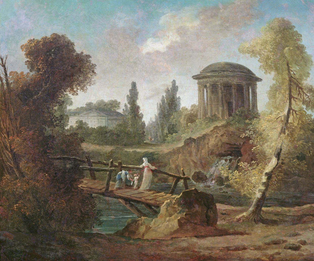 Kaskadit Tivolissa, n. 1775 tekijältä Hubert Robert