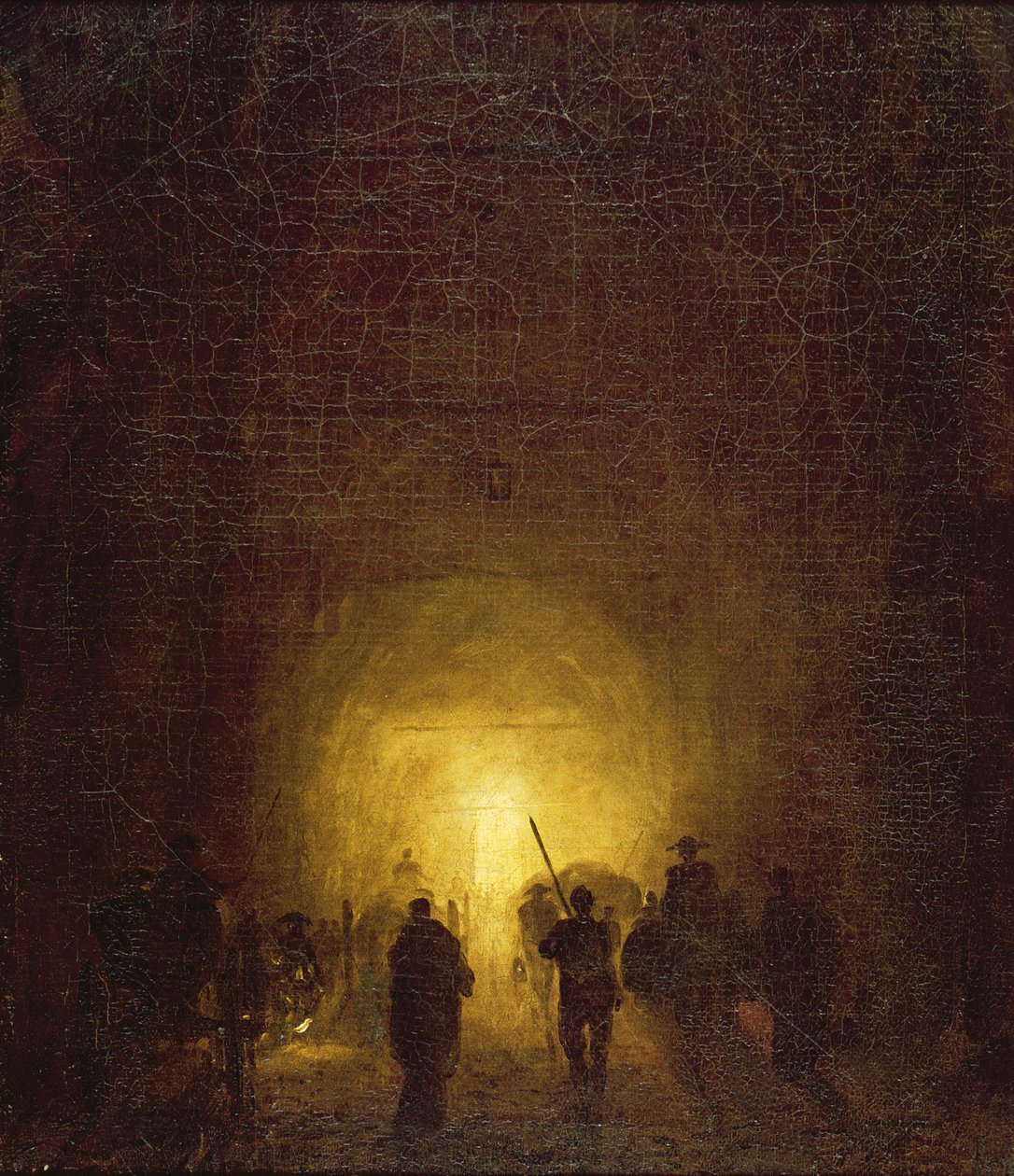 Posillipon luola Napolissa tekijältä Hubert Robert