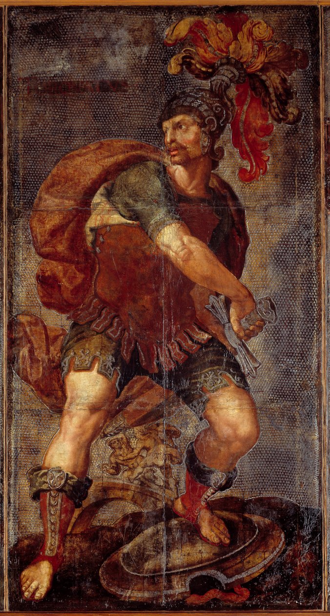 Seitsemän nahan kuvakudos tekijältä Hubert (after) Goltzius