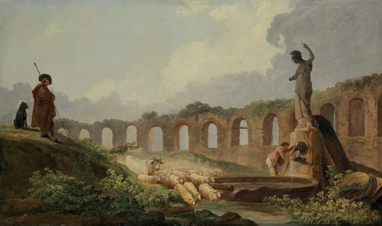 Akvedukti raunioissa. tekijältä Hubert Robert