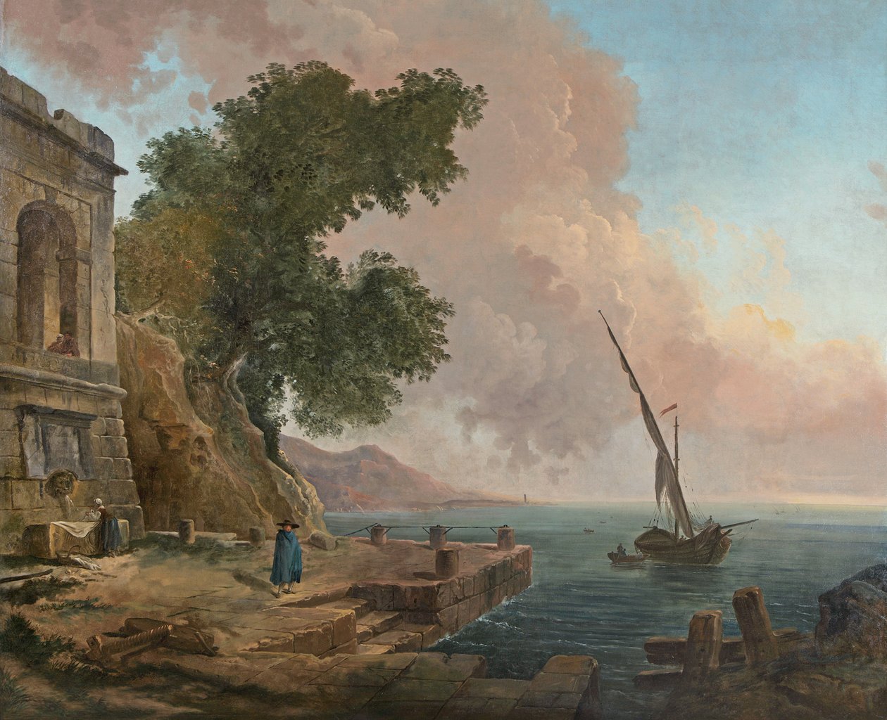 ranska: Embarcadère méditerranéen tekijältä Hubert Robert