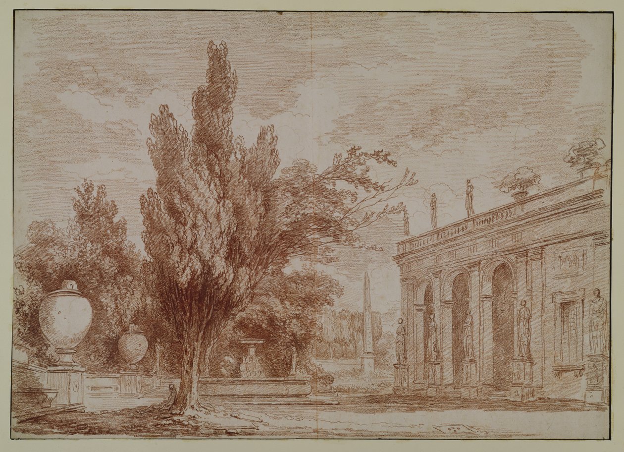 Italialainen puutarha tekijältä Hubert Robert