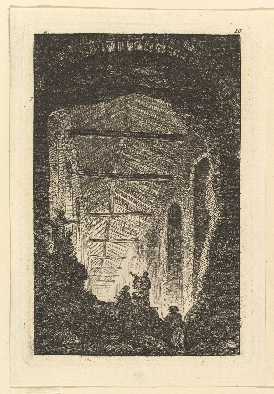 Antiikkigalleria, n. 1763-65. tekijältä Hubert Robert