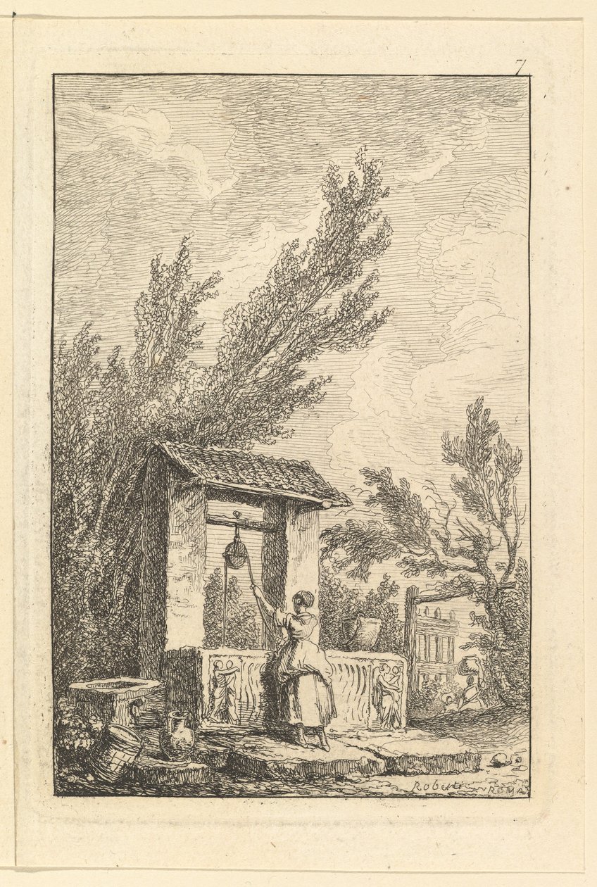 The Well.n.d. tekijältä Hubert Robert